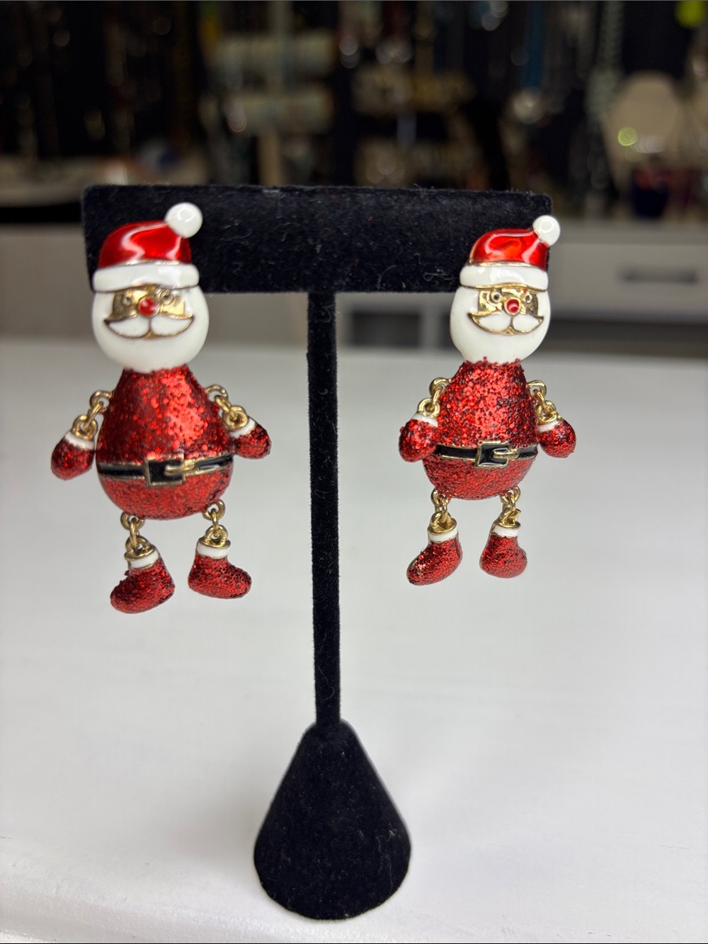 CHRISTMAS HOLIDAY DANGLE DROP GLITTER WOMEN EARRINGS 🎄